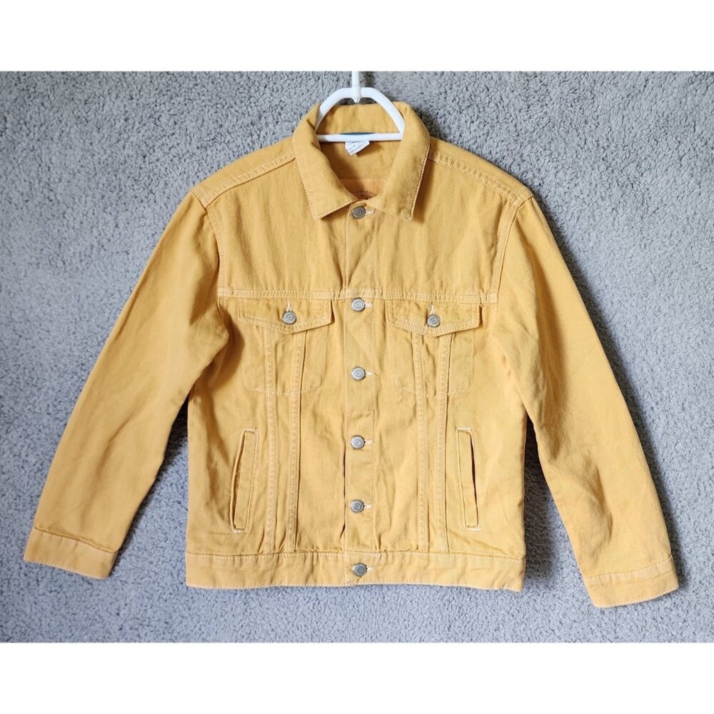 ZARA Kids Denim Department Yellow Pockets Metal Button Jacket Size‎ 10 (140cm)